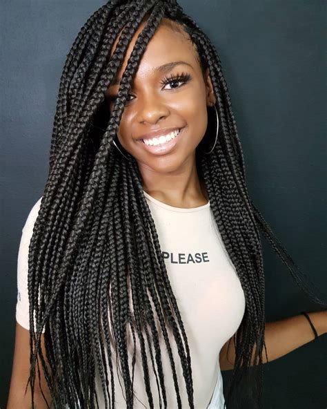 medium box braids hairstyles